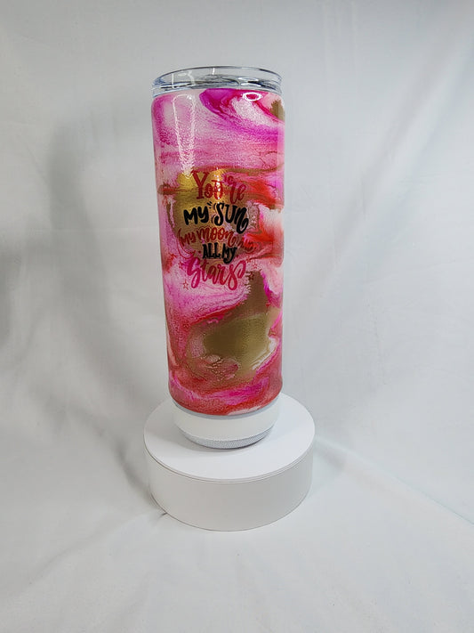 42-"I love you" red 20 oz  speaker tumbler