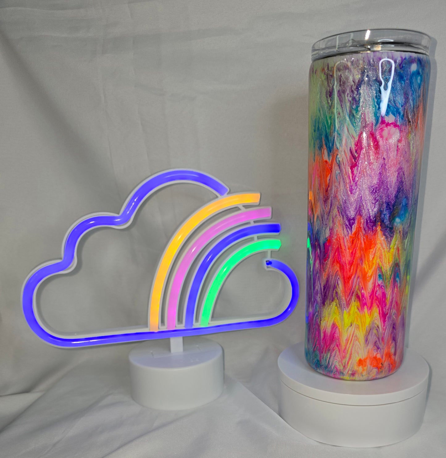 111-Neon flower 20oz tumbler