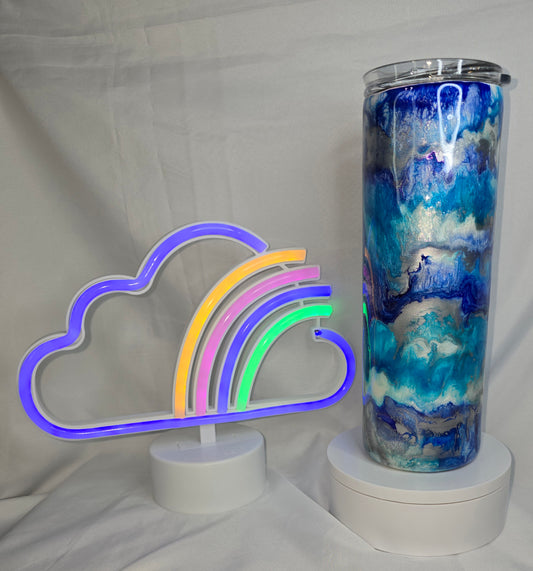 109-Bluesy 20 oz stainless tumbler