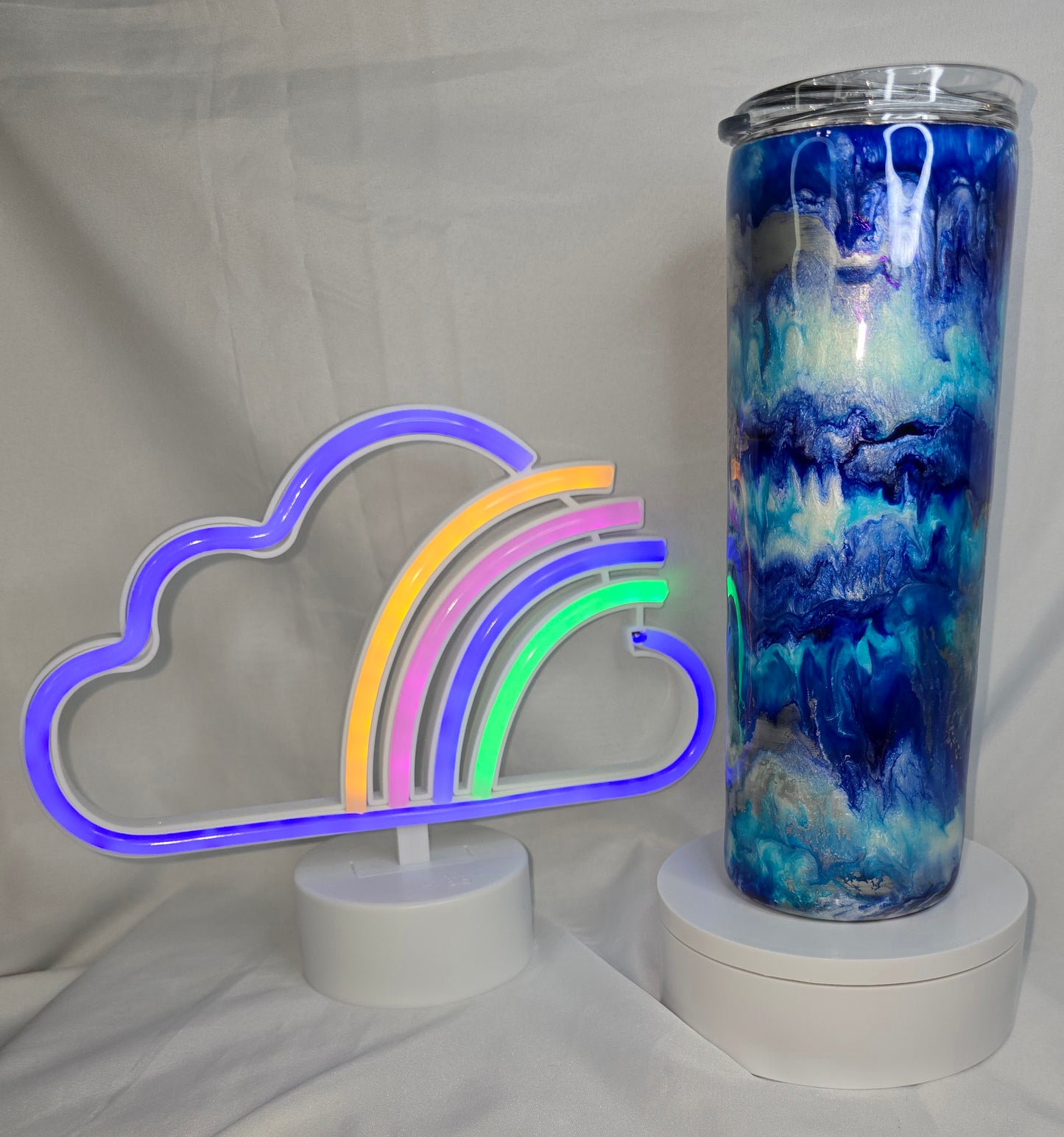 109-Bluesy 20 oz stainless tumbler