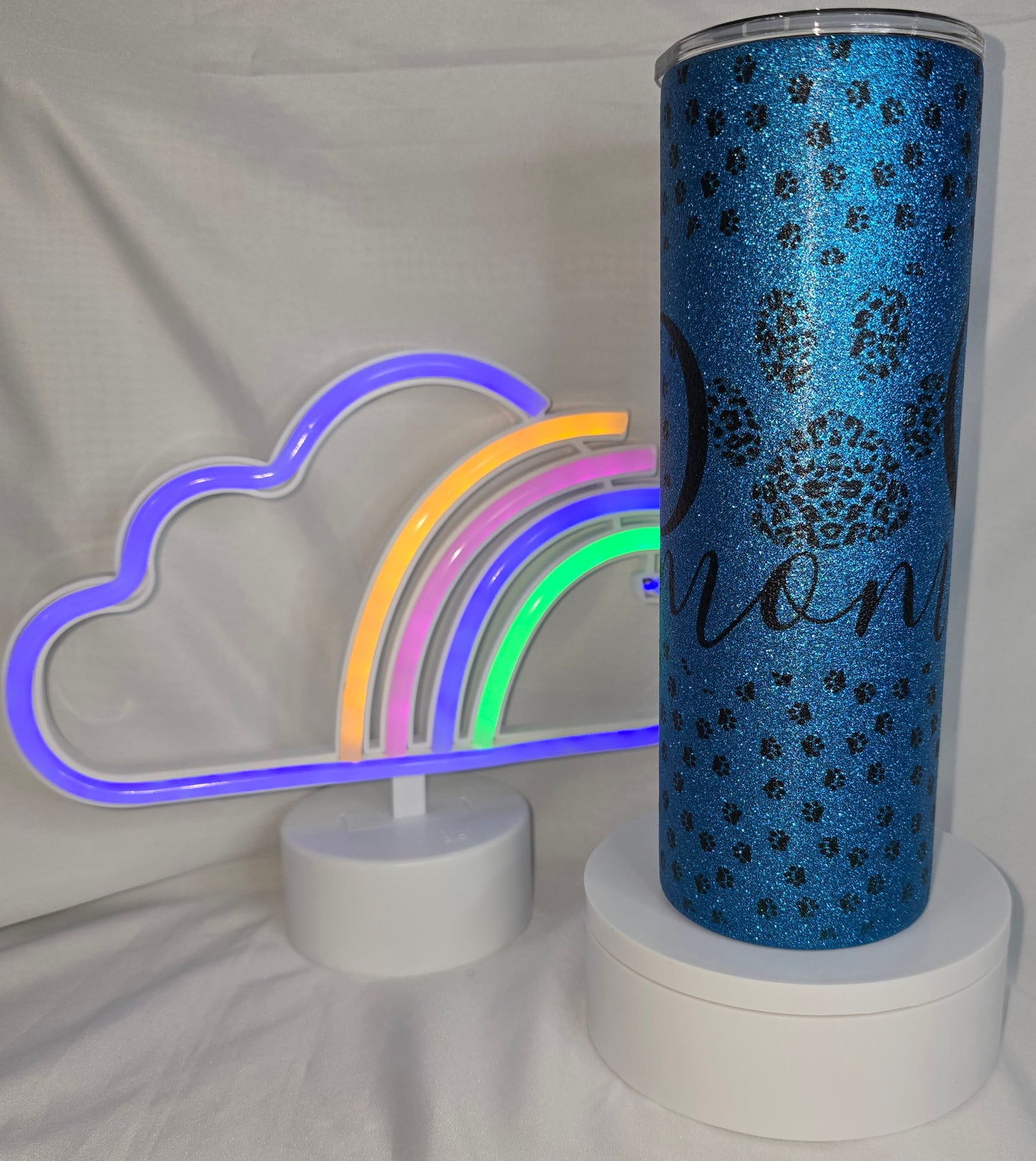 S19- Blue 20 oz Dog mom sublimated tumbler