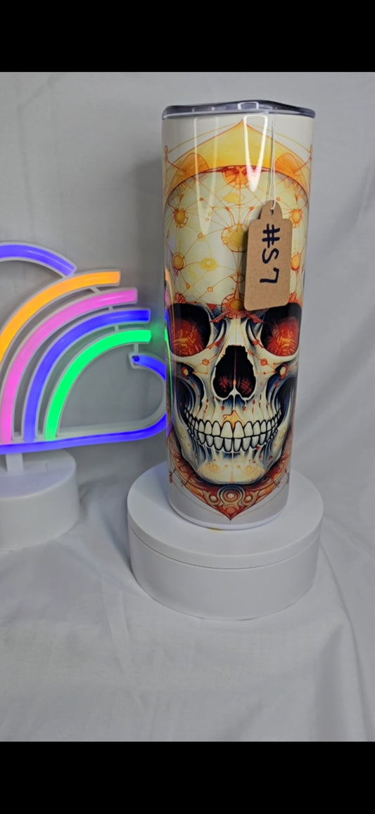 S7-20 oz Geo Skull Sublimation tumbler