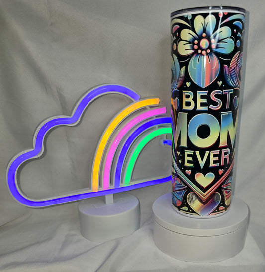 S52-Best mom ever sublimated 20 oz tumbler/damaged clearance