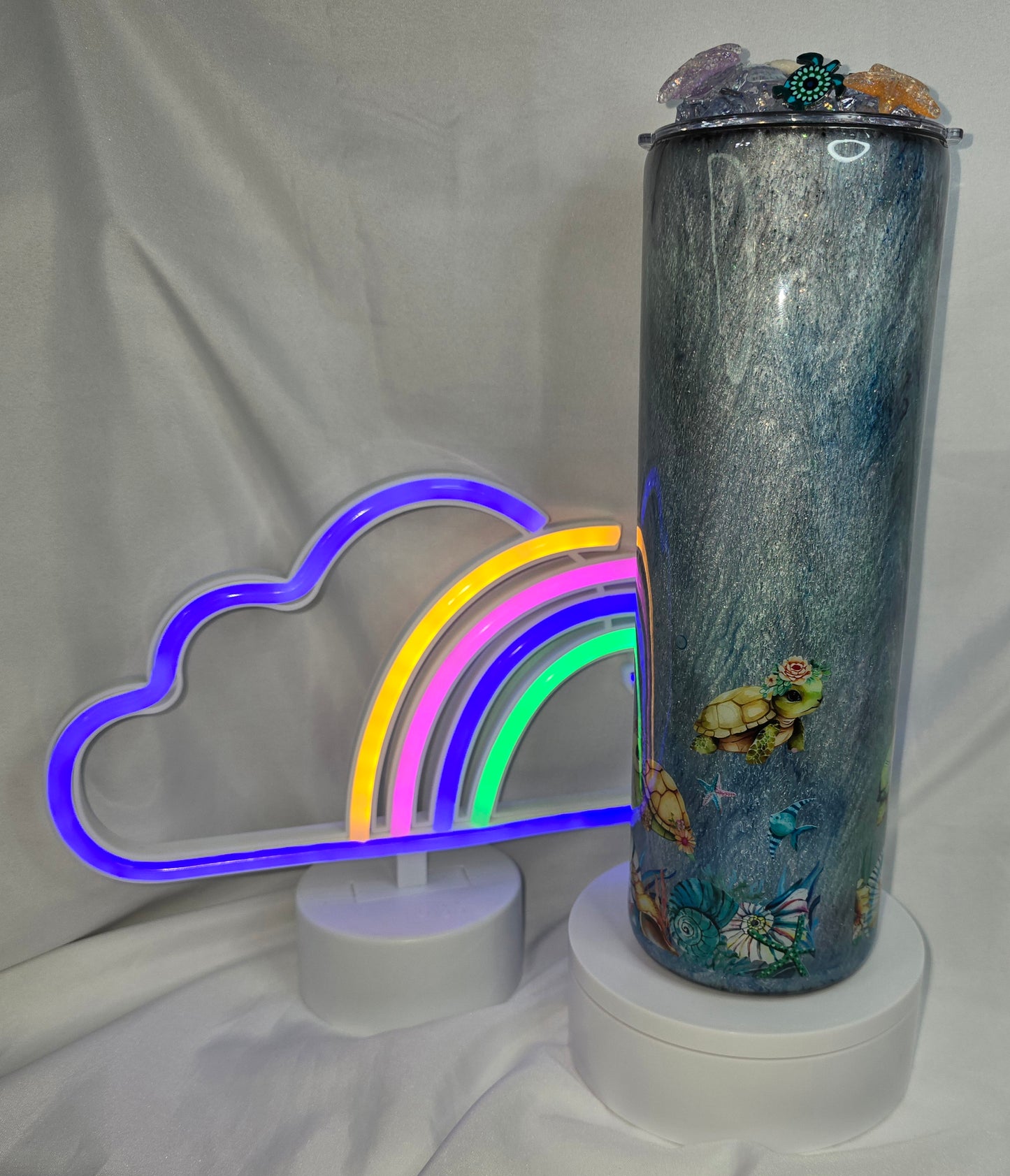 165-30 oz cute turtle with decorative topper