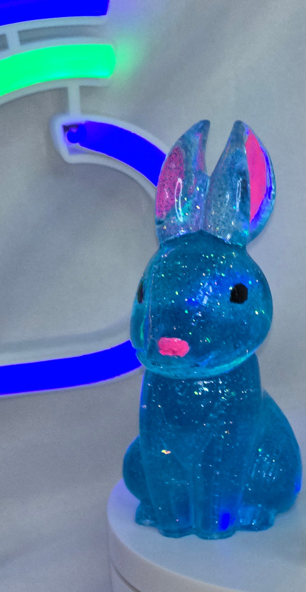 Bunny rabbit hand painted resin figurine