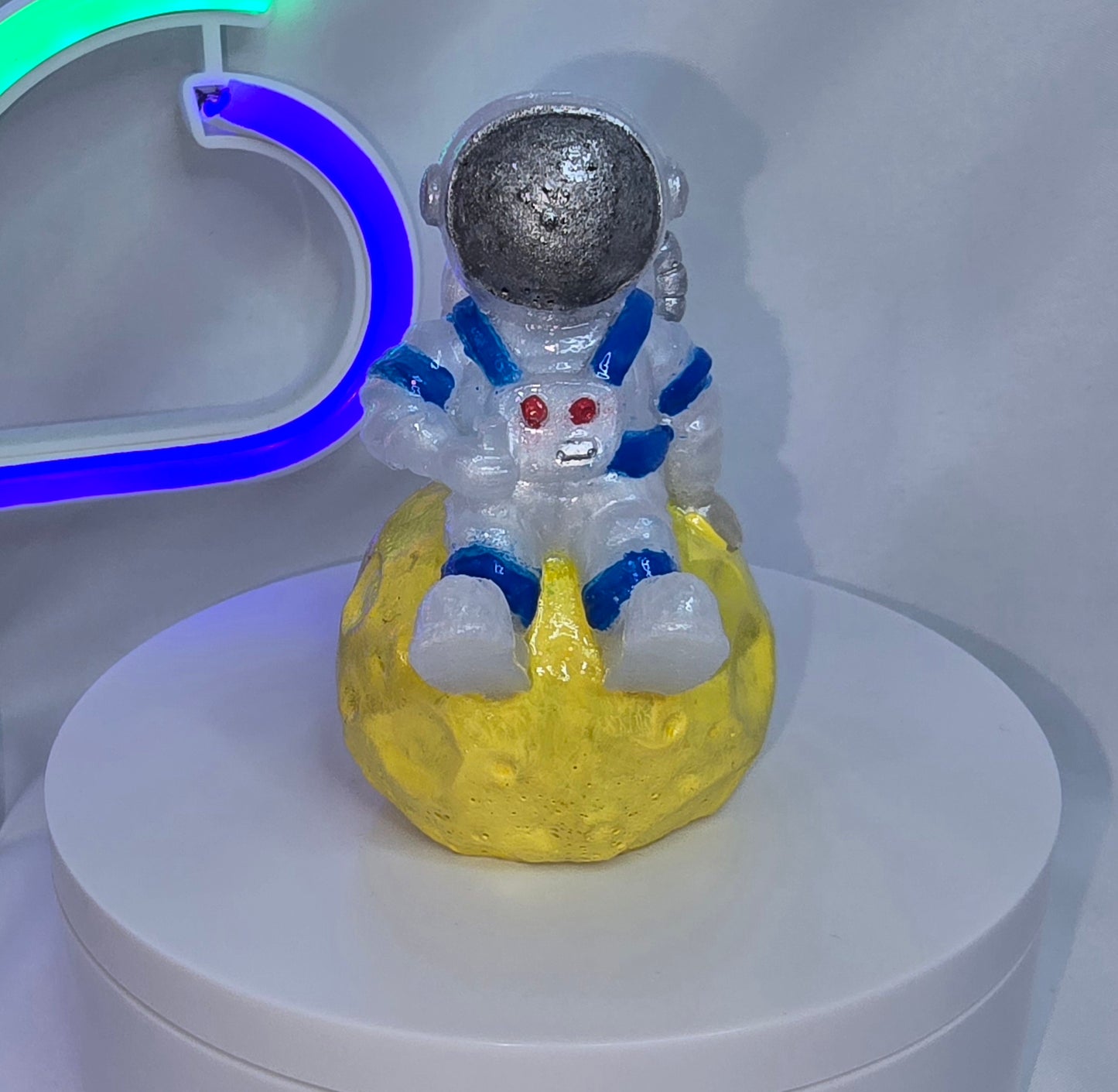 Resin astronaut on the moon