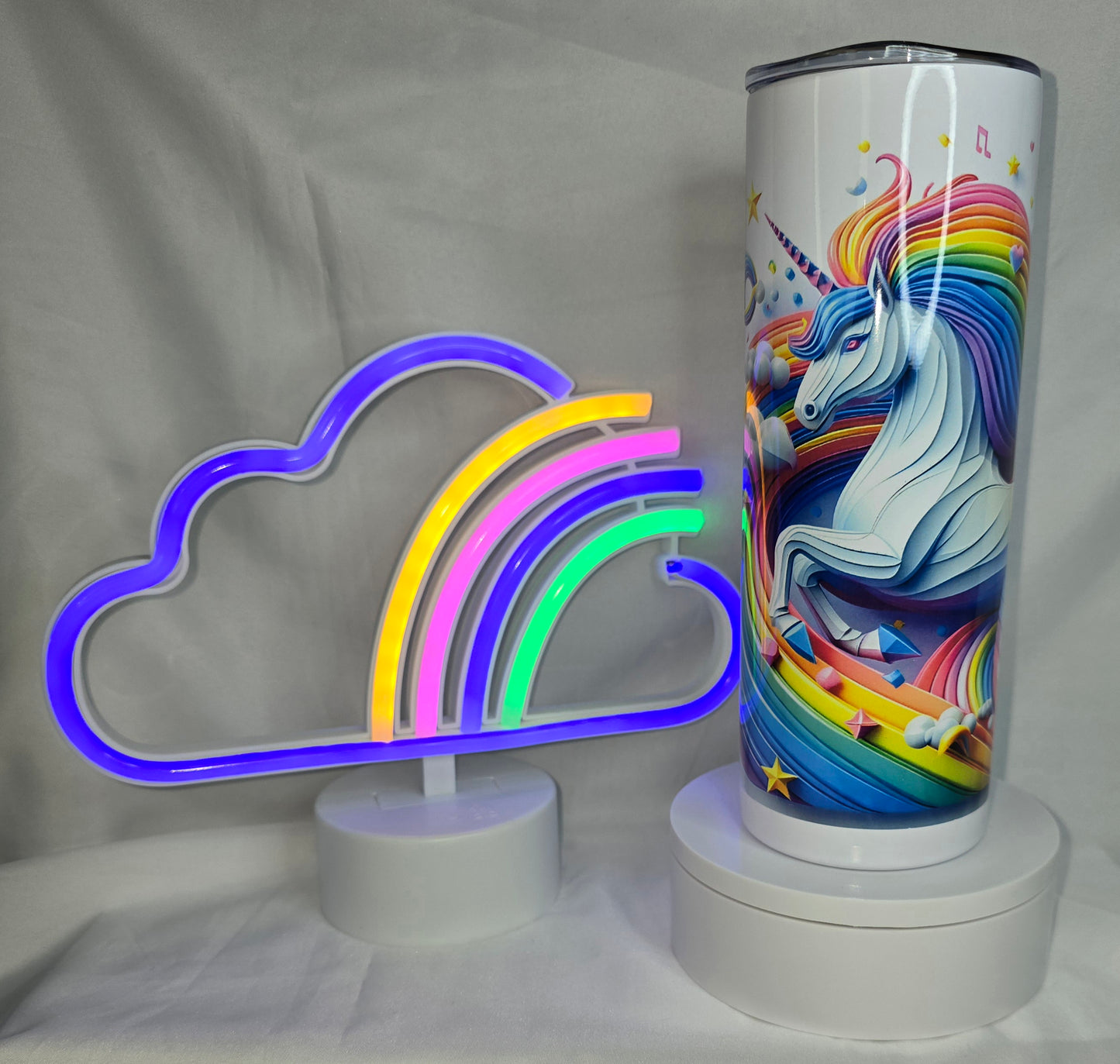 S31- Rainbow unicorn 20 oz sublimated tumbler
