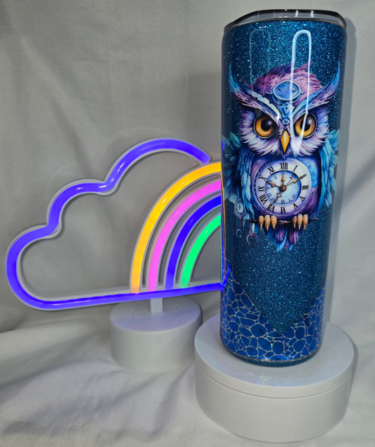 169- Blue owl 20 oz tumbler