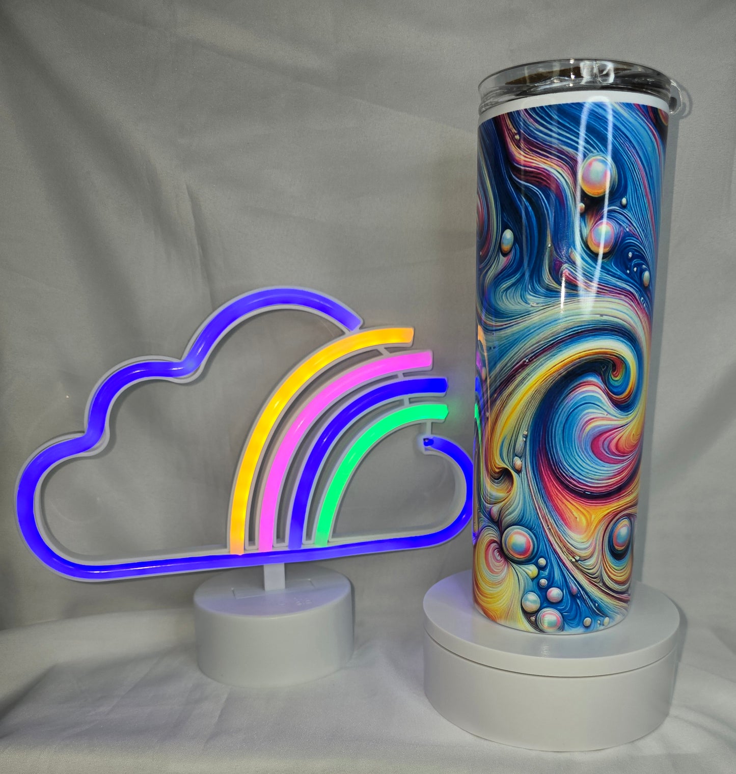 S36- Colorful swirls 20 oz sublimated tumbler