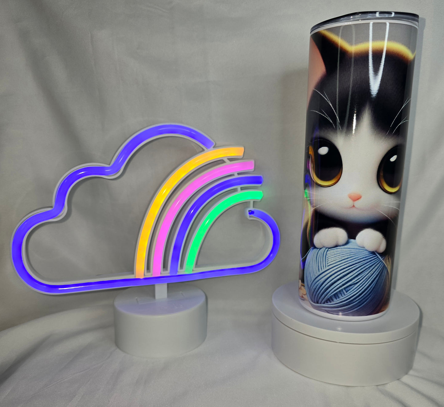 S43- 20 oz kitty cat sublimated tumbler