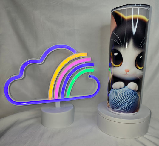 S43- 20 oz kitty cat sublimated tumbler