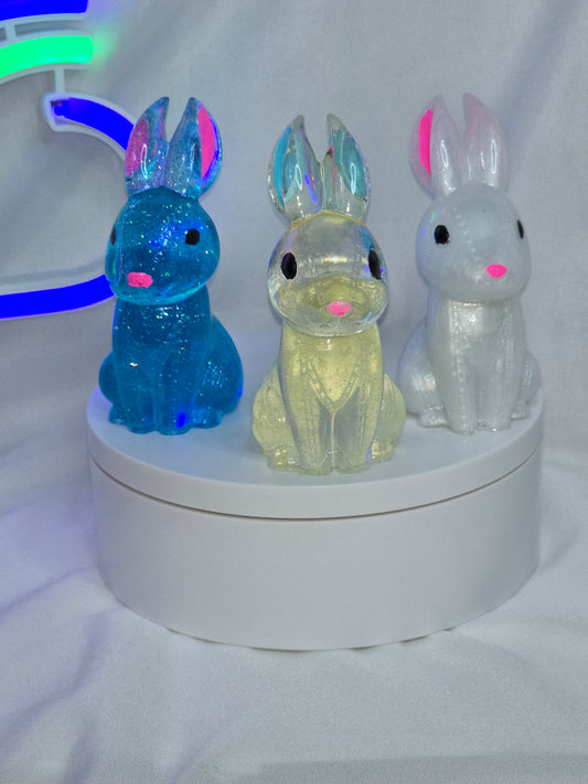 Bunny rabbit hand painted resin figurine