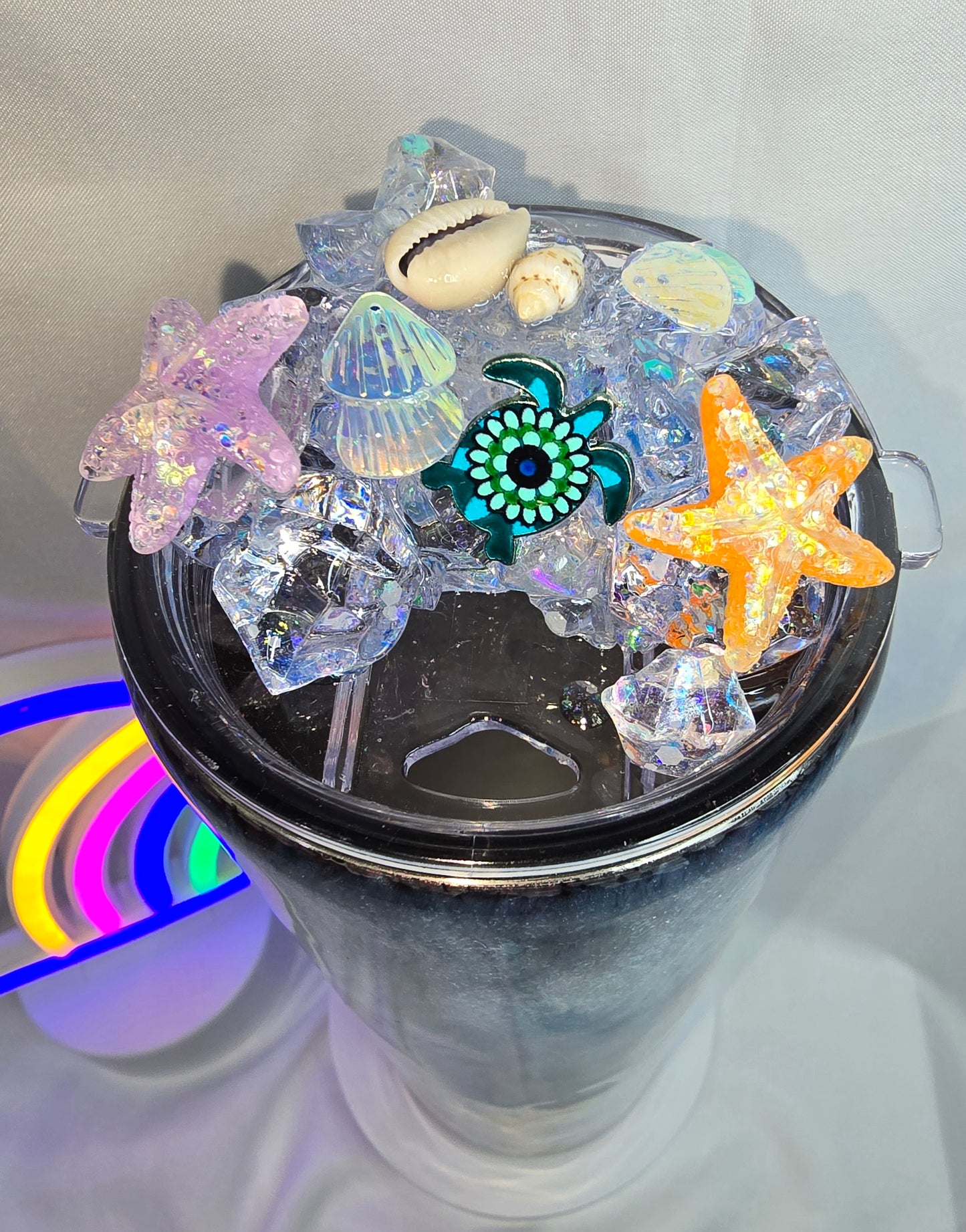 165-30 oz cute turtle with decorative topper