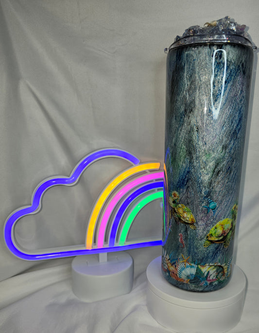 165-30 oz cute turtle with decorative topper
