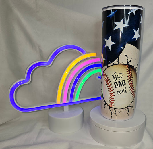 S47-Baseball Dad 20 oz sublimated tumbler