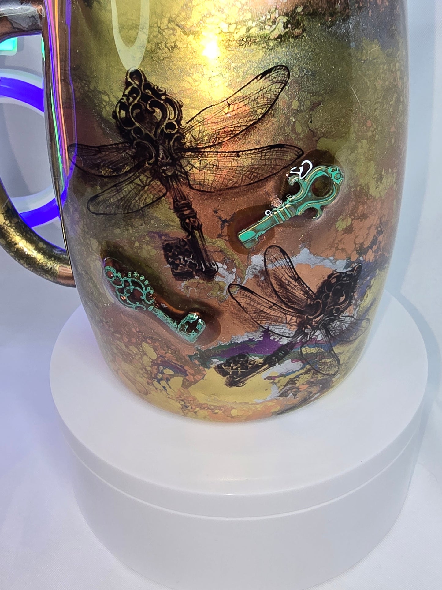 151- 14 oz steam punk key coffee mug