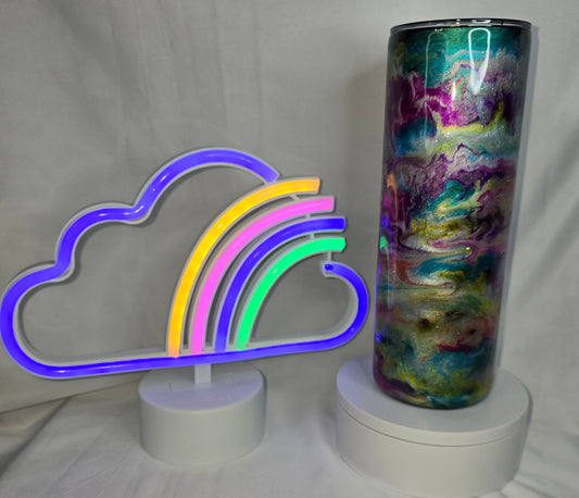 143-20 oz metallic ink drop tumbler