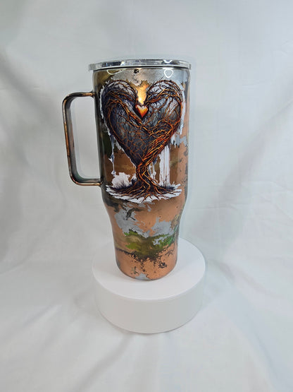 47-Heart and roots tree of life 24 oz with handle