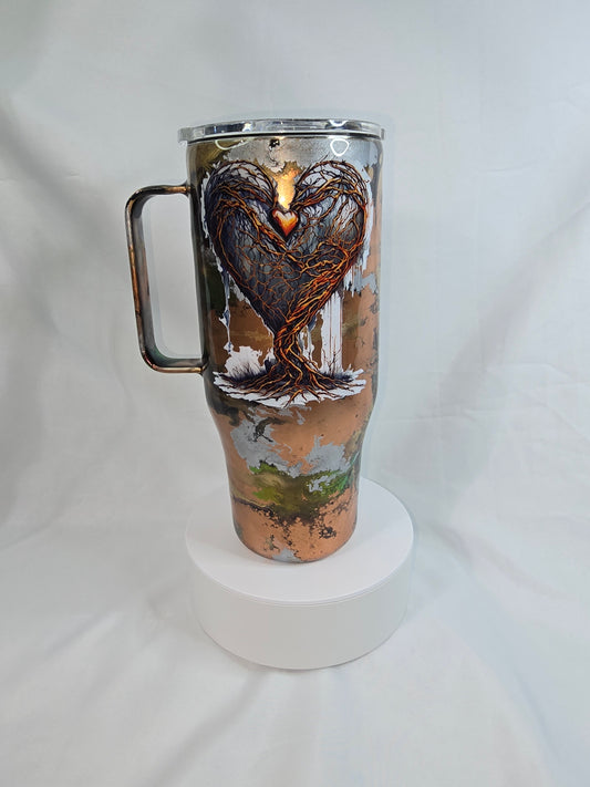 47-Heart and roots tree of life 24 oz with handle