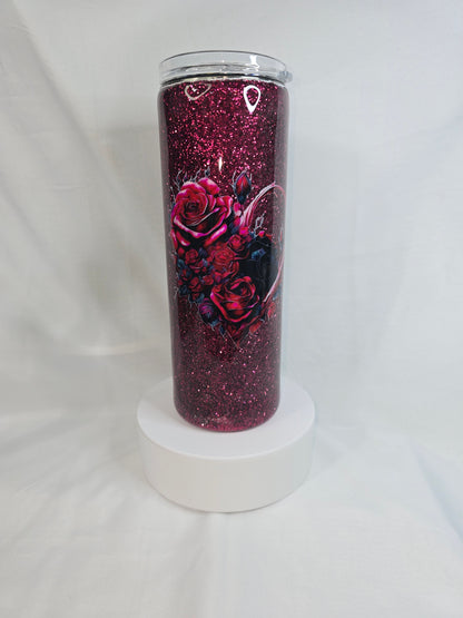 57-Heart rose 20 oz Tumbler