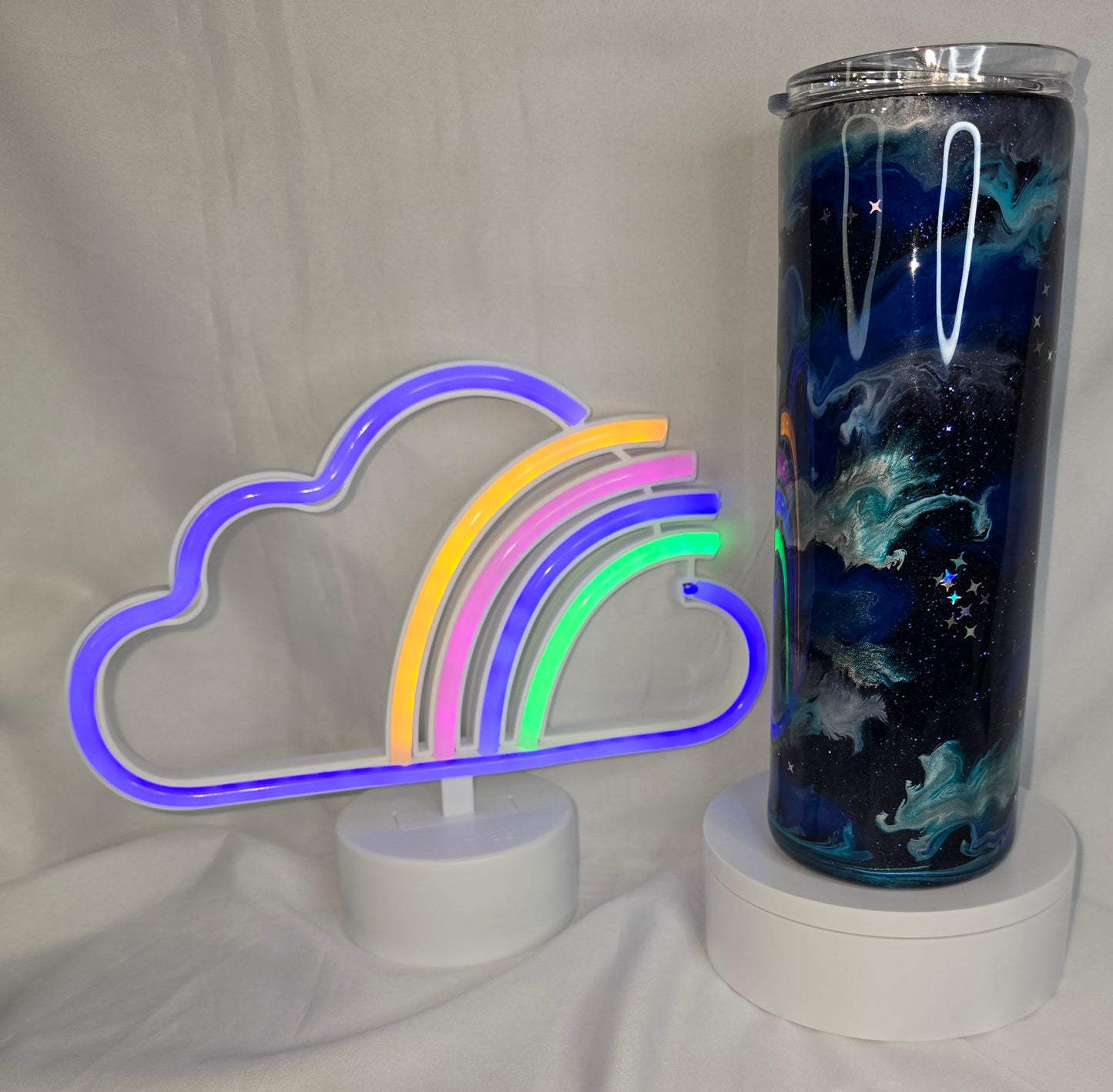 114-Blue stars 20oz tumbler