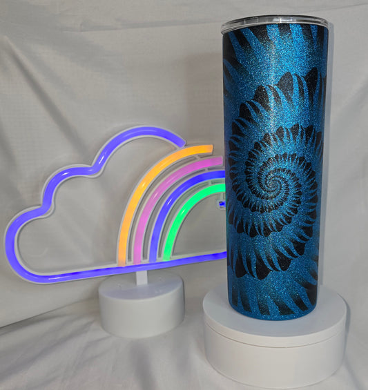 S18-Blue Swirl 20 oz sublimated tumbler