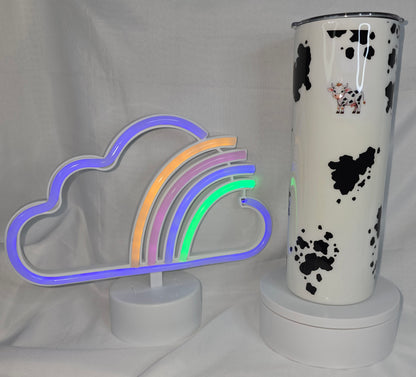 136- Cute 20 oz cow print epoxy tumbler