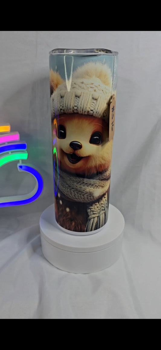 S16- 20 oz teddy bear sublimation tumbler