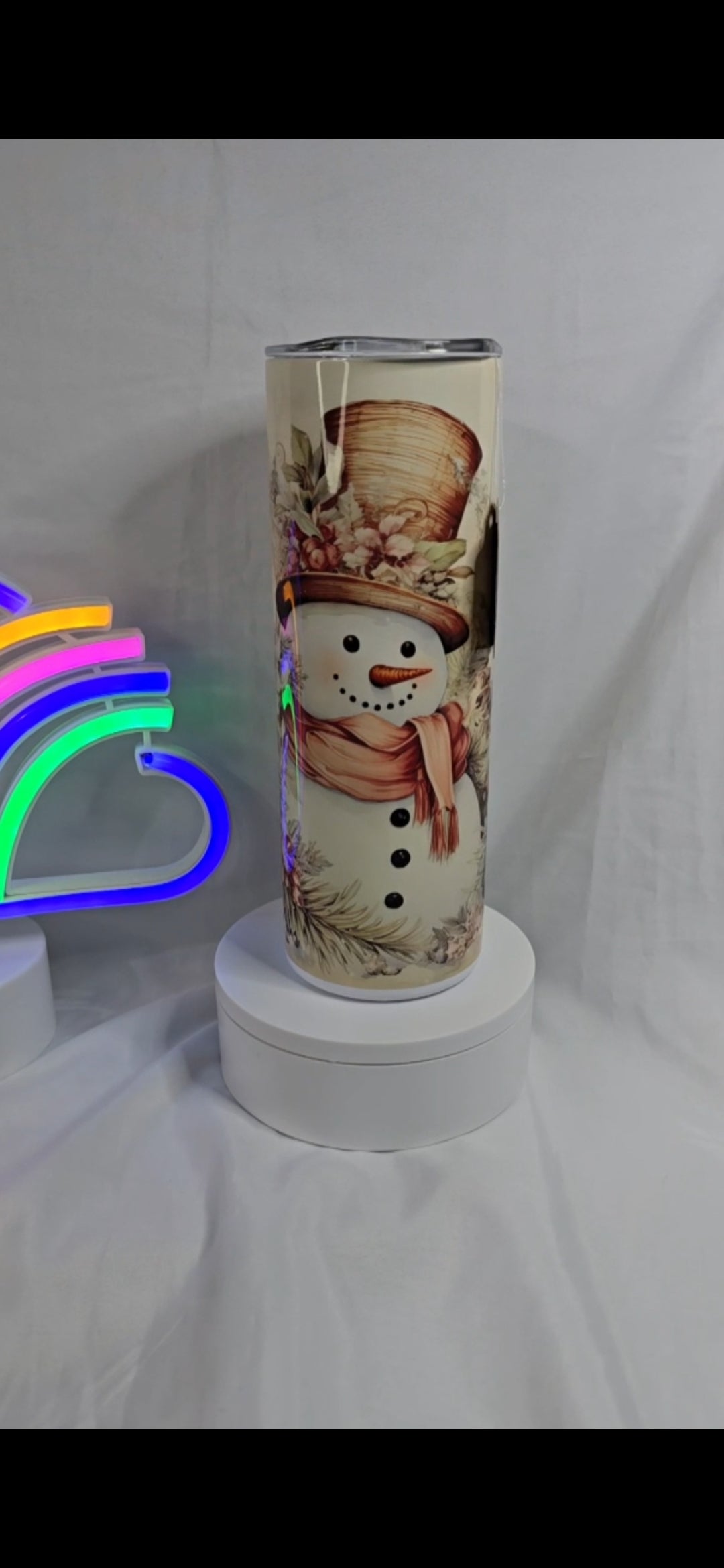 S12- 20 oz classic snowman Sublimation tumbler