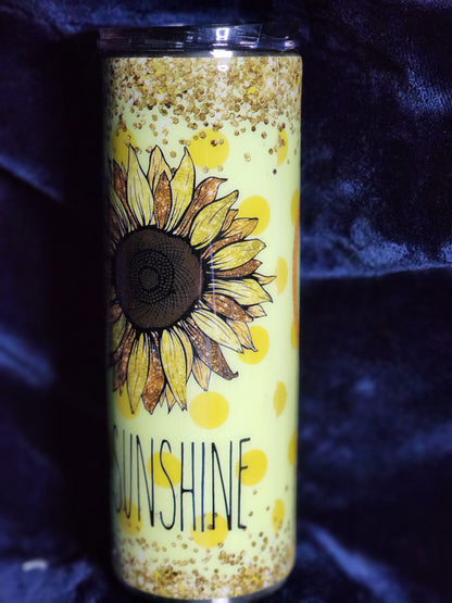 10-Peace, Love and Sunshine 20oz Skinny Tumbler