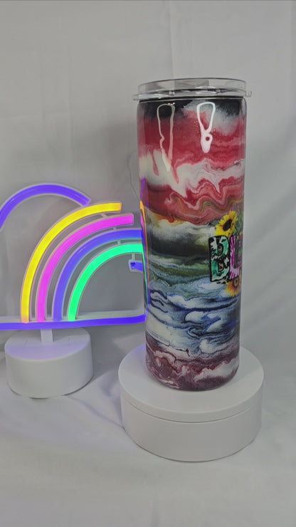 76-Rainbow Blessed 20 oz tumbler