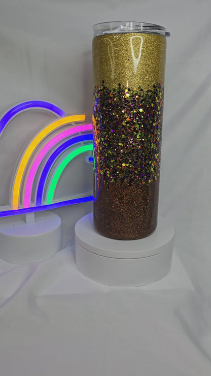 171- Gradient golds 20 oz epoxy tumbler