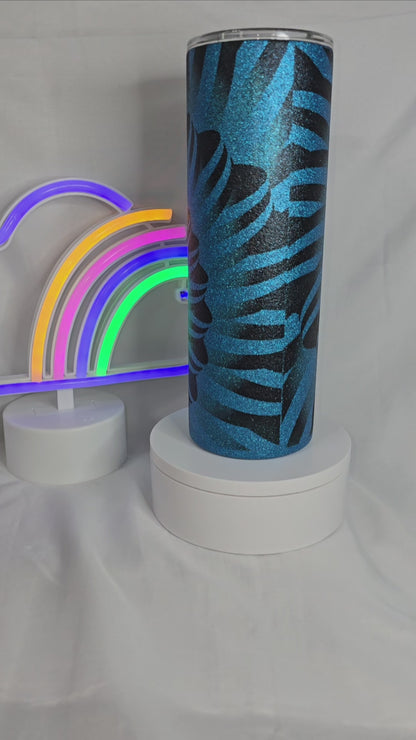 S18-Blue Swirl 20 oz sublimated tumbler