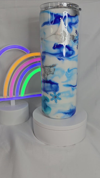 127- Snowflake 20 oz tumbler