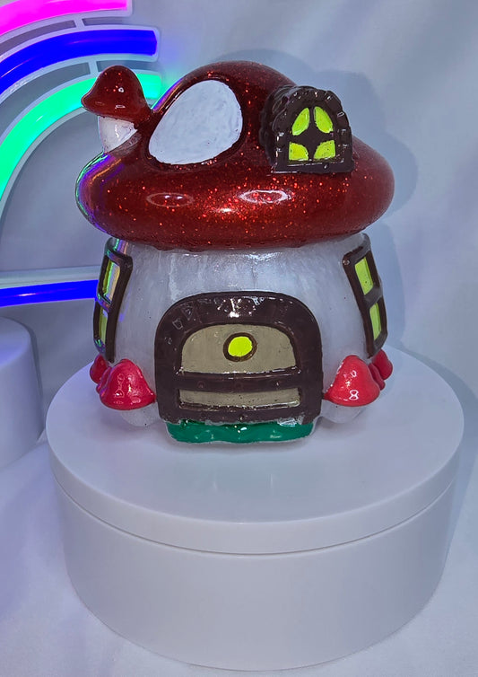 R1-Mushroom house trinket box