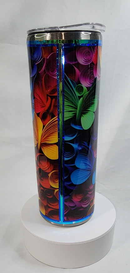 22-Rainbow butterflies 20oz skinny