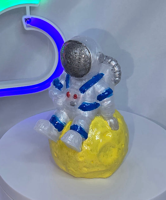 Resin astronaut on the moon